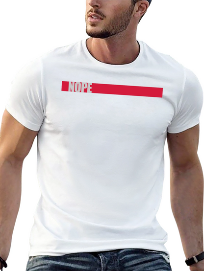 Nope Graphic Tee - Casual Black Cotton T-Shirt