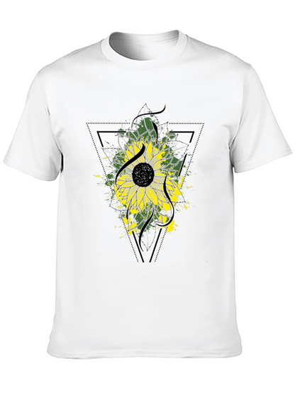 Sunflower Graphic Tee - Modern Black T-Shirt