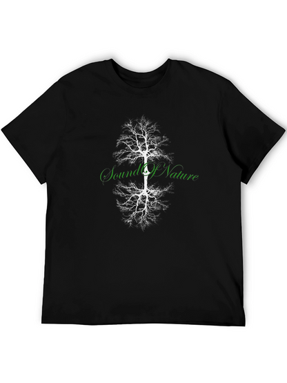 Sound of Nature Tree Graphic Black T-Shirt