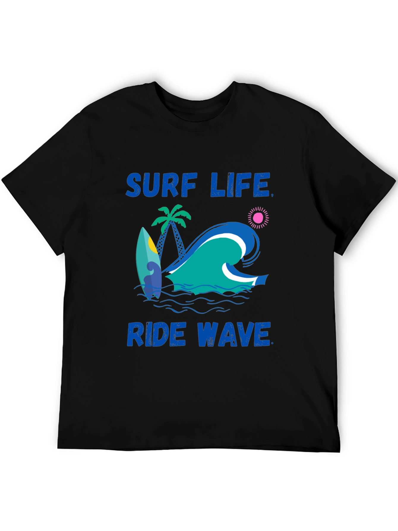 Surf Life Ride Wave Graphic Print T-Shirt