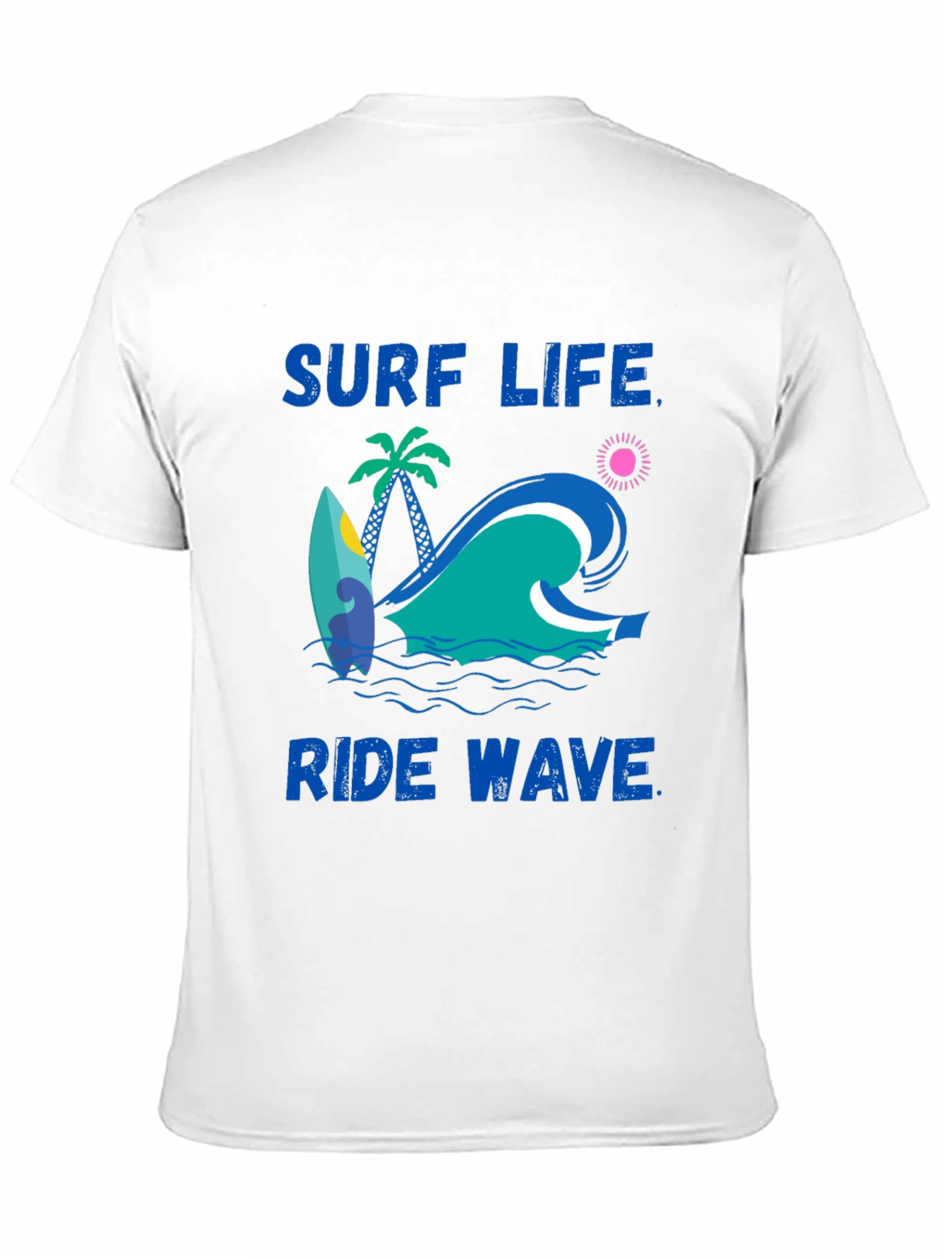 Surf Life Ride Wave Graphic Print T-Shirt