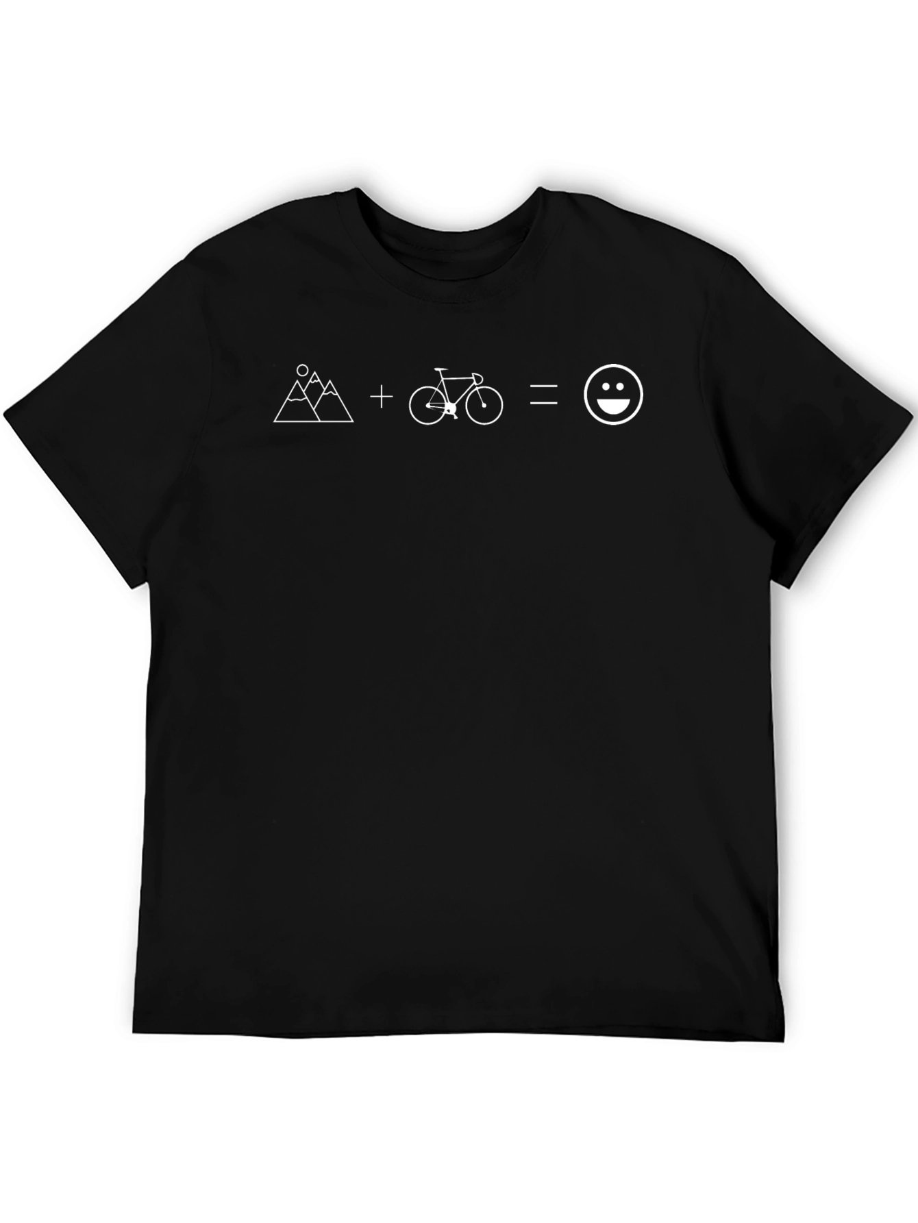 Mountains + Bike = Happy Face T-Shirt