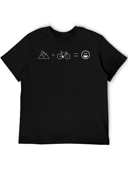 Mountains + Bike = Happy Face T-Shirt