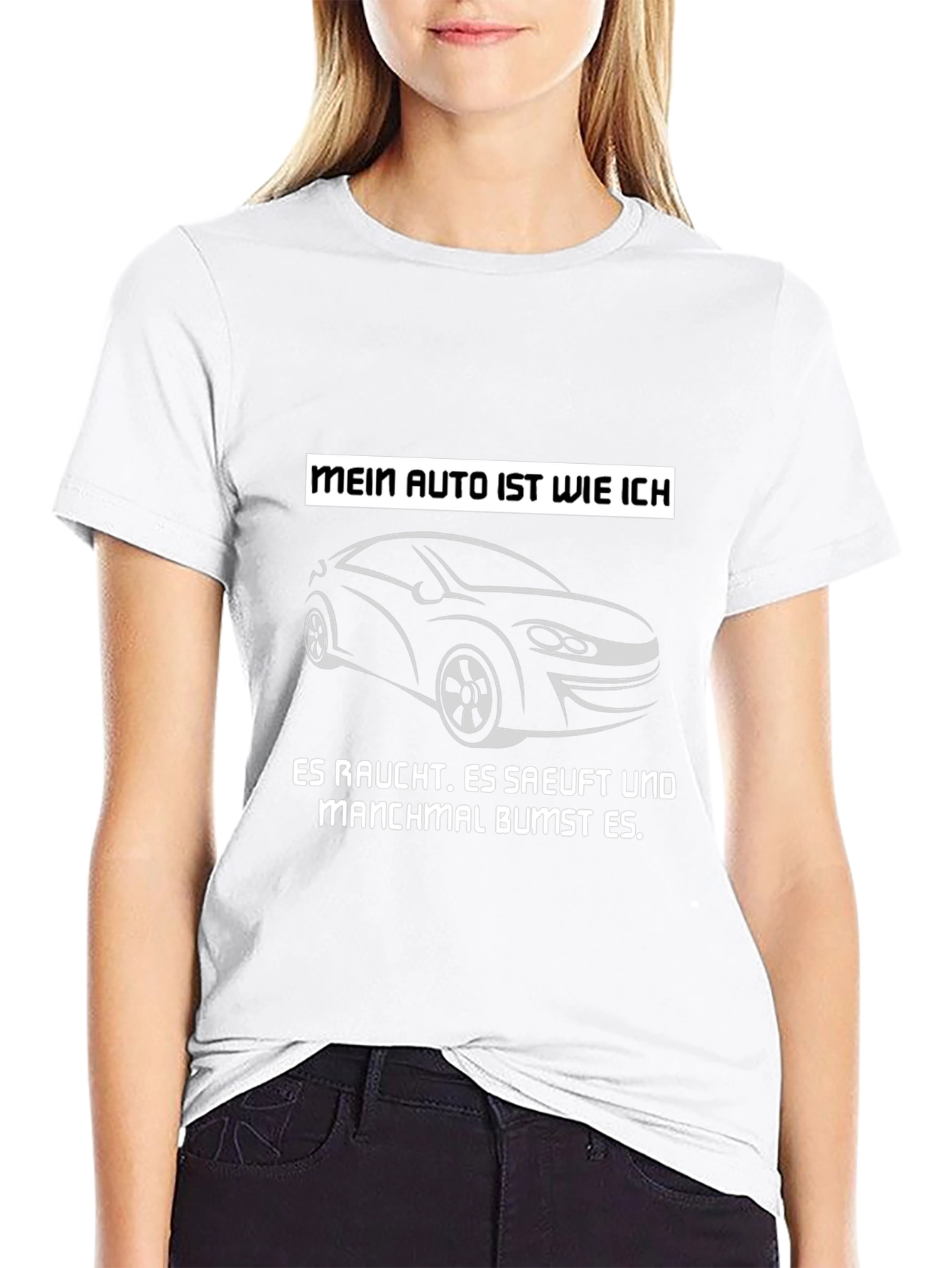 Mein Auto T-Shirt - Smokes Sips and Sometimes Bumps!