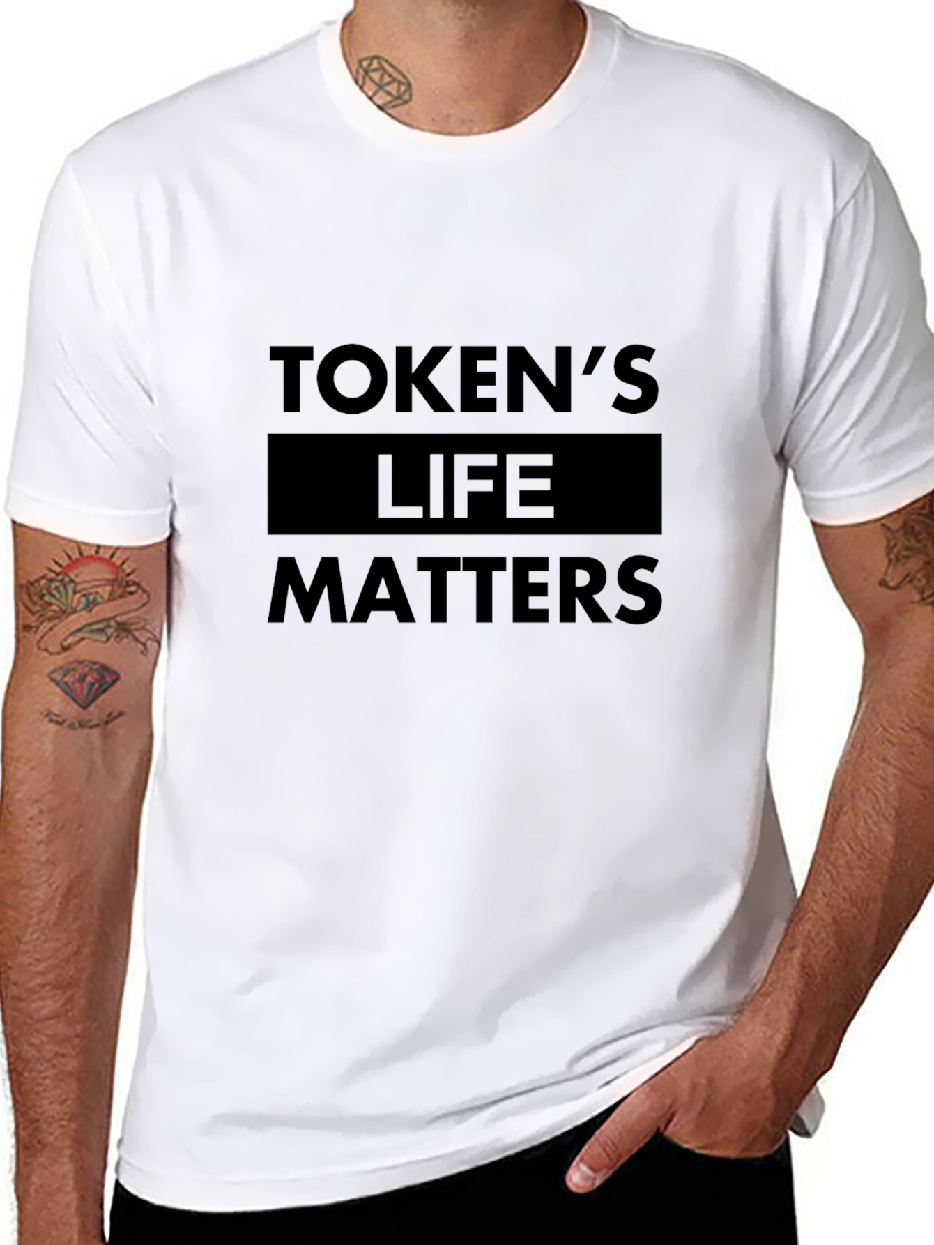 Tokens Life Matters Graphic Black T-Shirt