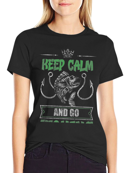 Keep Calm & Go Fishing T-Shirt - Angler Gift