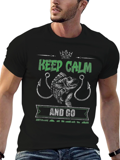 Keep Calm & Go Fishing T-Shirt - Angler Gift
