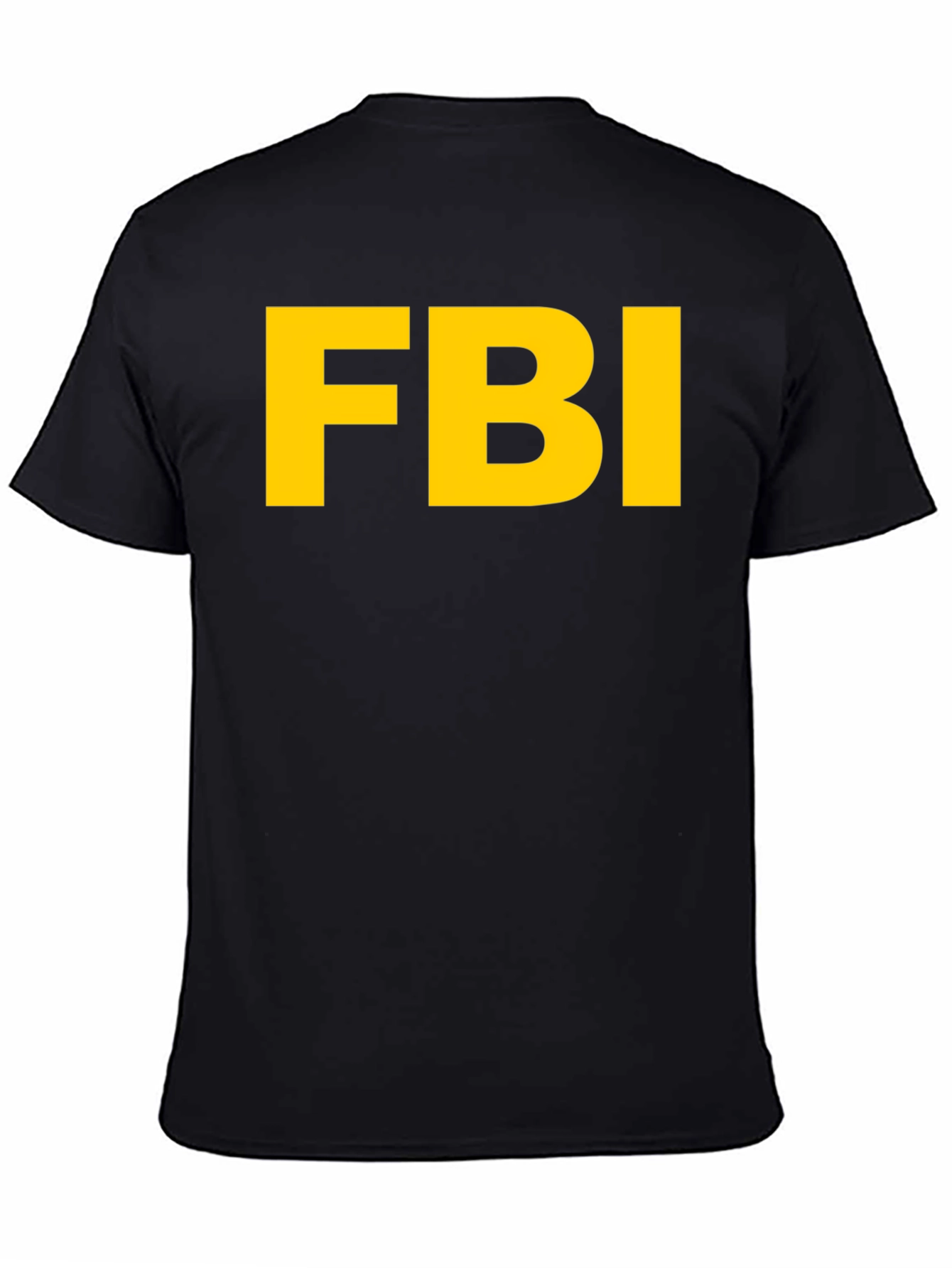 FBI Graphic T-Shirt - Black Cotton Blend