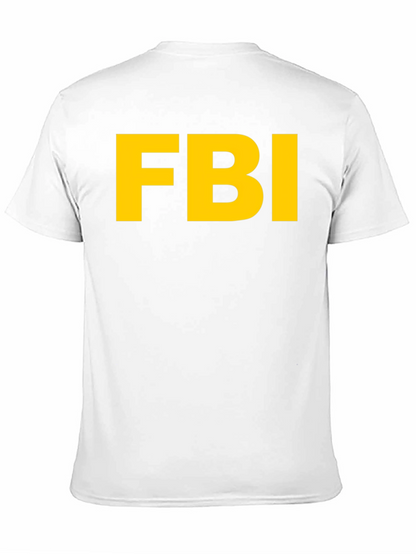 FBI Graphic T-Shirt - Black Cotton Blend