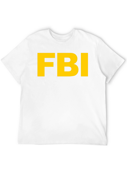 FBI Graphic T-Shirt - Black Cotton Blend