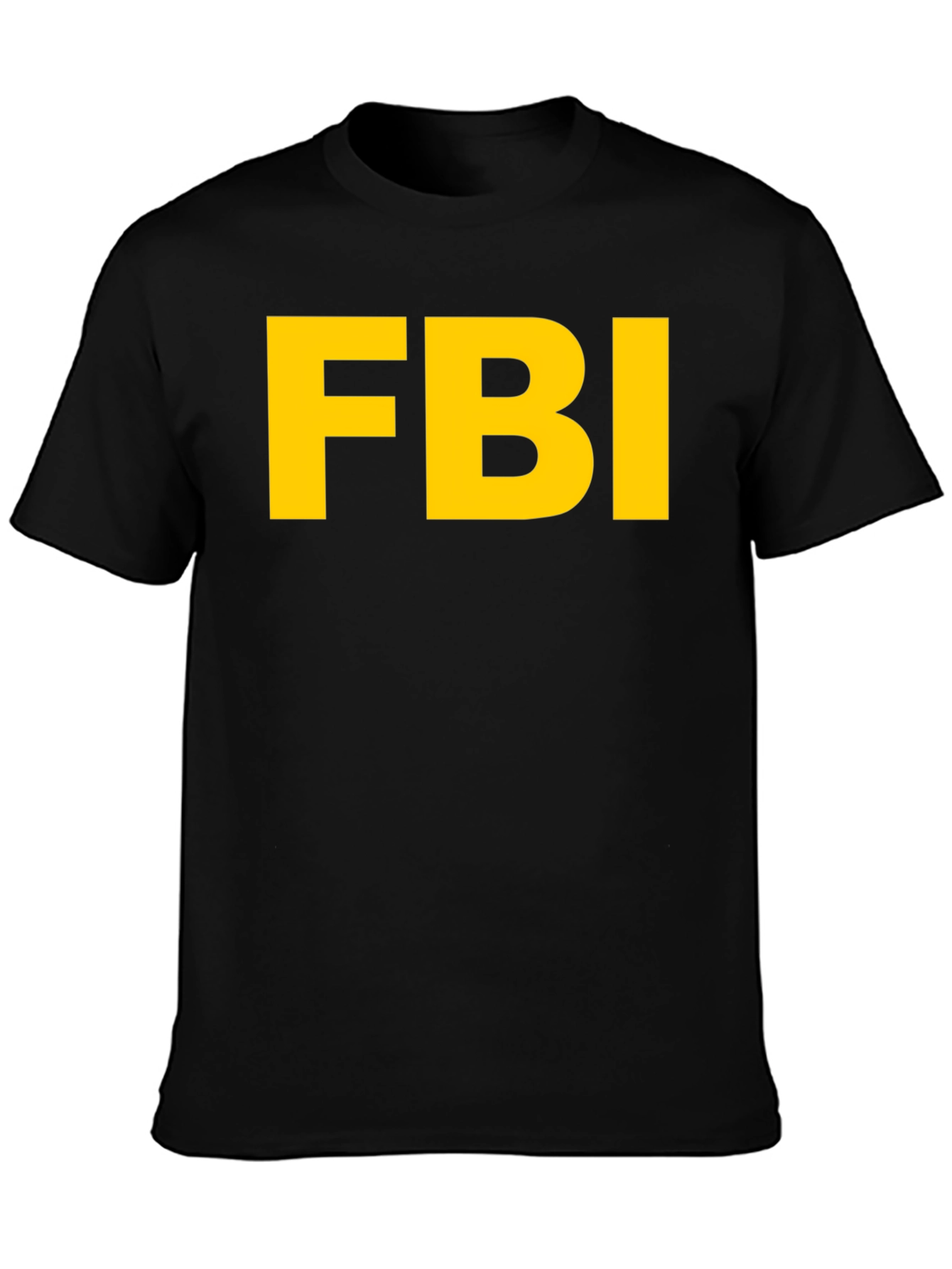 FBI Graphic T-Shirt - Black Cotton Blend