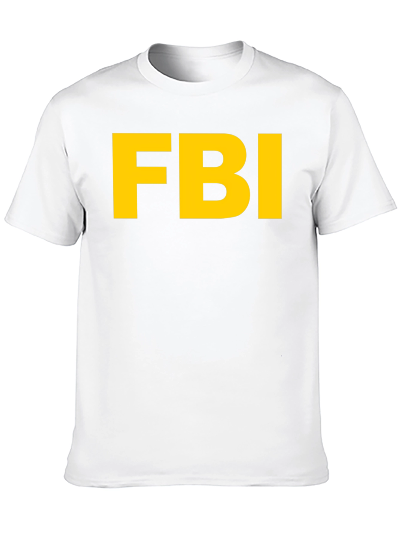 FBI Graphic T-Shirt - Black Cotton Blend