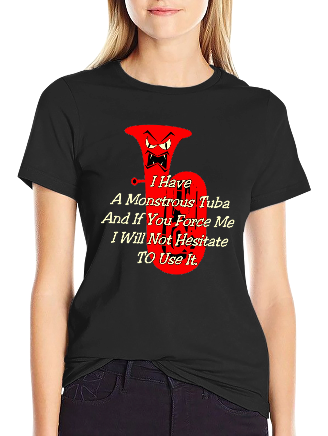 Monstrous Tuba Graphic Tee - Musical Threat
