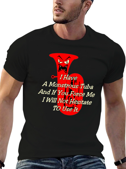 Monstrous Tuba Graphic Tee - Musical Threat