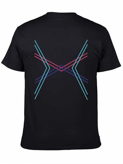 Abstract Geometric Lines Graphic Tee - Modern Design
