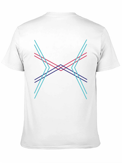 Abstract Geometric Lines Graphic Tee - Modern Design