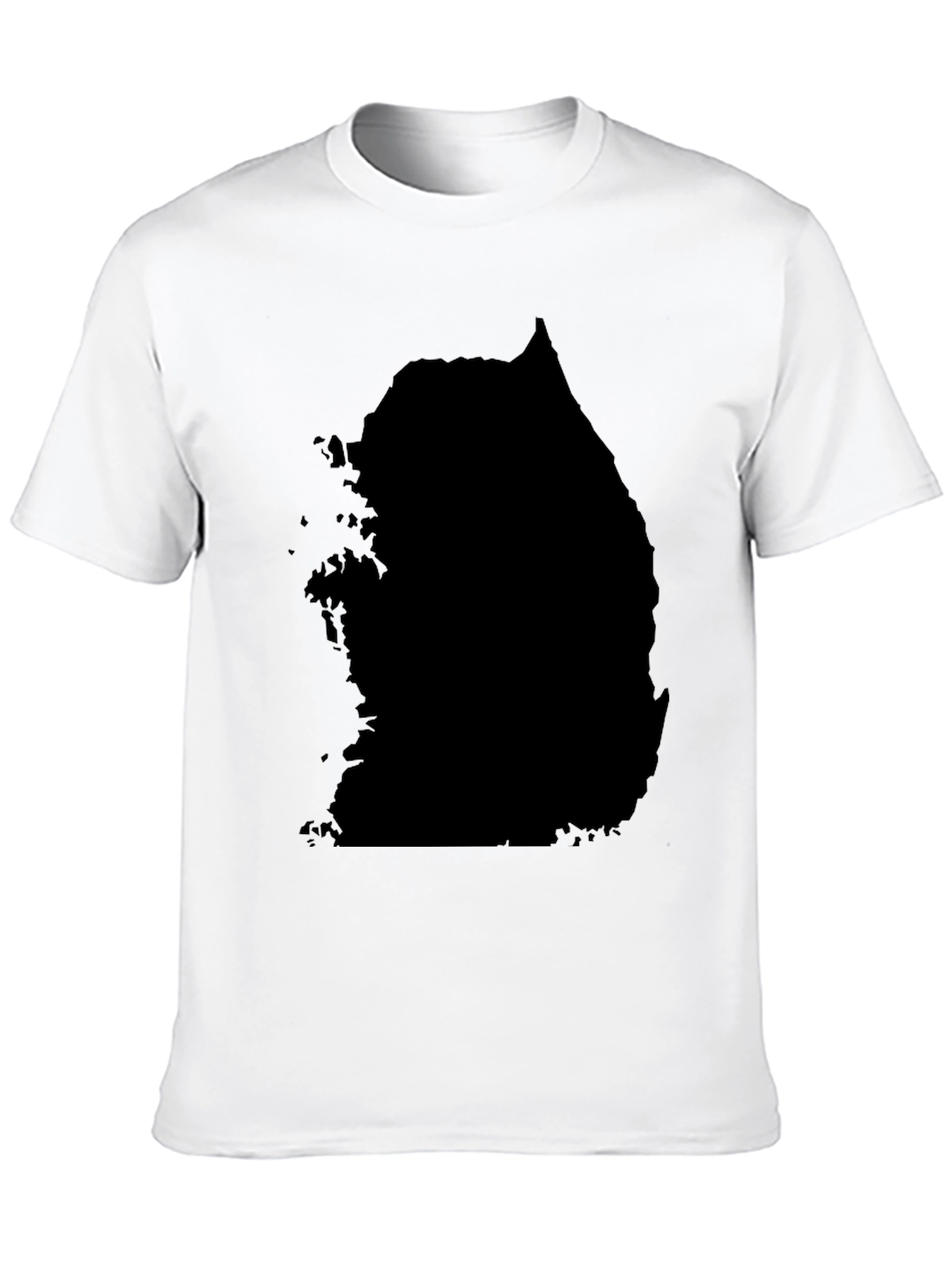 South Korea Map Black Graphic Tee