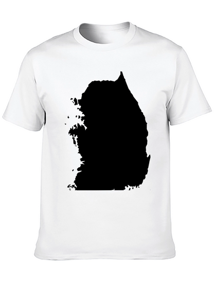 South Korea Map Black Graphic Tee