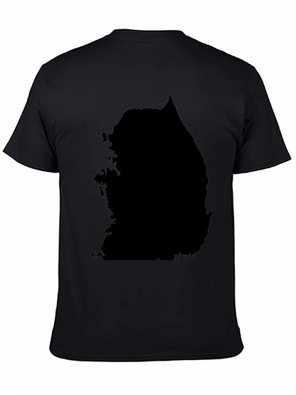 South Korea Map Black Graphic Tee