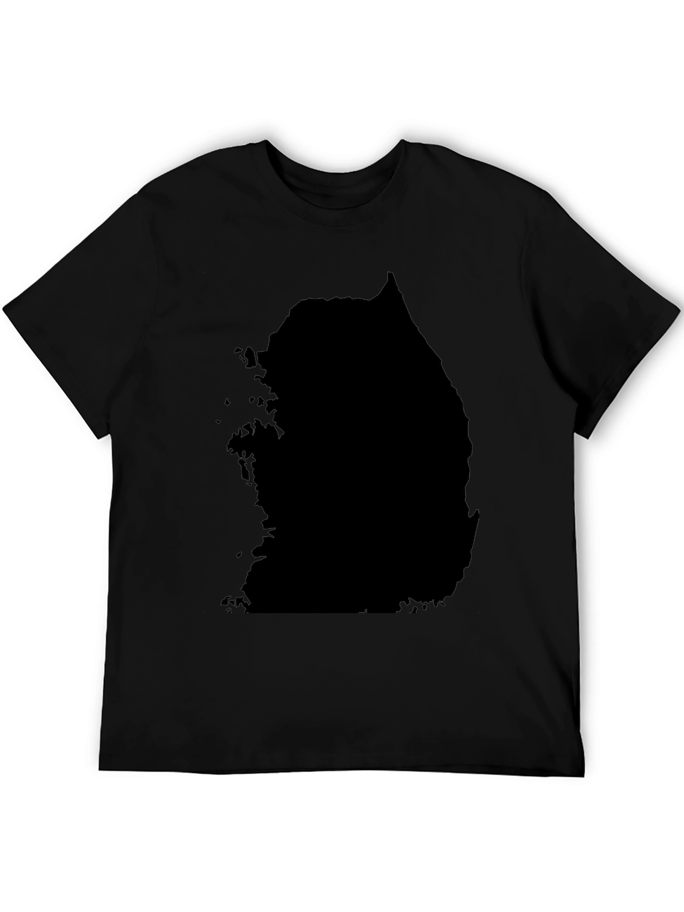 South Korea Map Black Graphic Tee