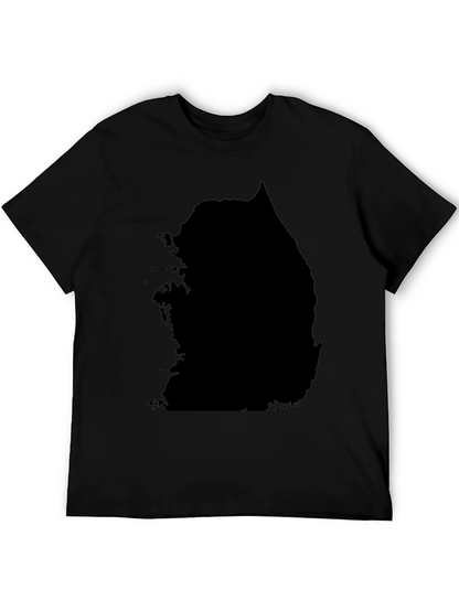 South Korea Map Black Graphic Tee