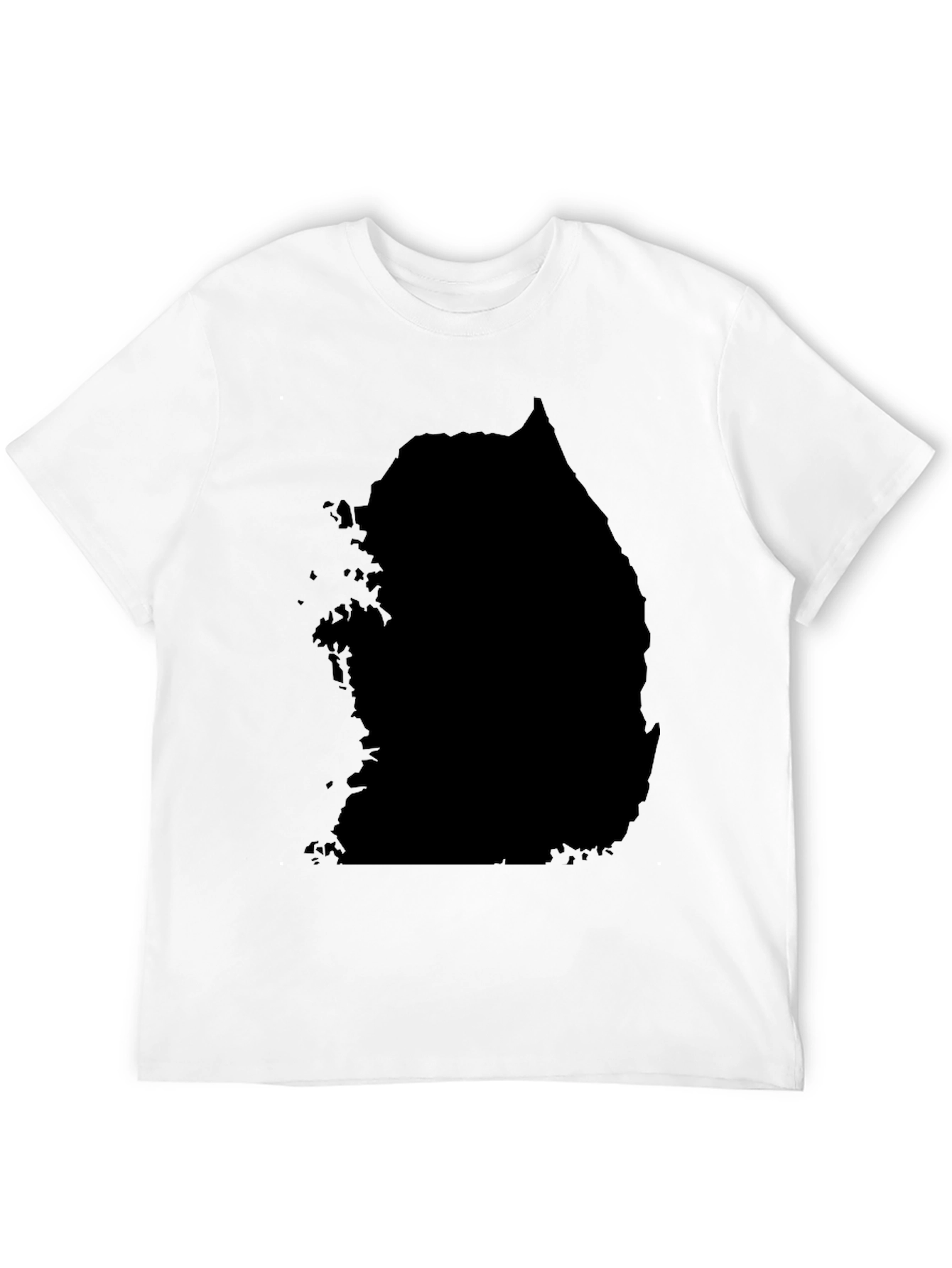 South Korea Map Black Graphic Tee