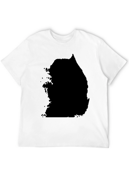 South Korea Map Black Graphic Tee