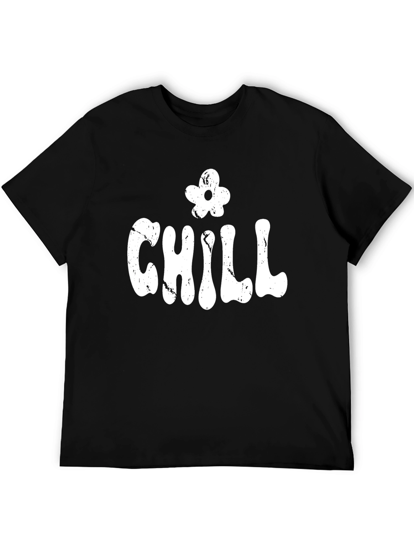 Chill Graphic Print Black T-Shirt