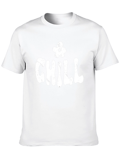 Chill Graphic Print Black T-Shirt