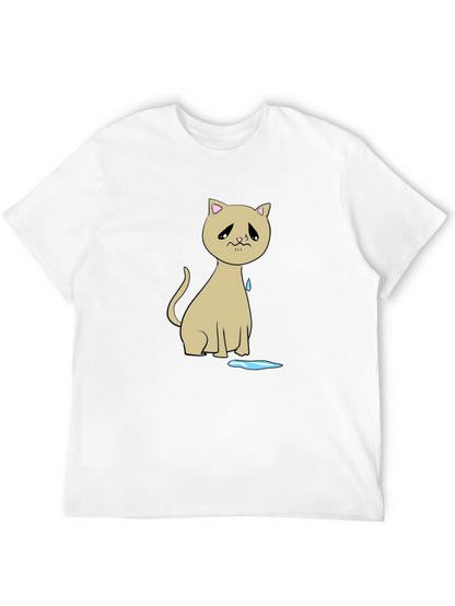 Sad Cat T-Shirt - Unique Graphic Tee