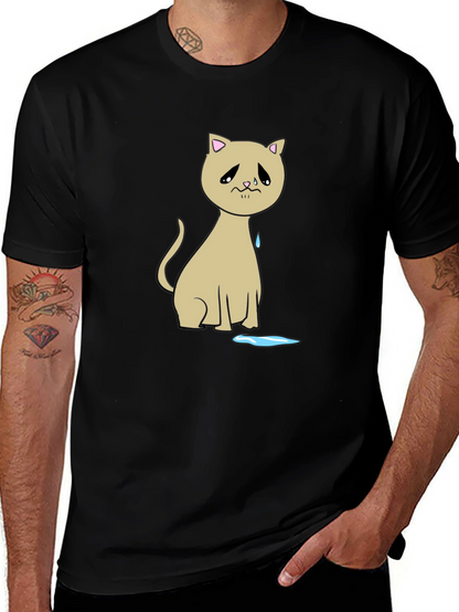 Sad Cat T-Shirt - Unique Graphic Tee