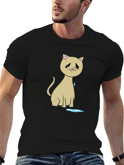 Sad Cat T-Shirt - Unique Graphic Tee