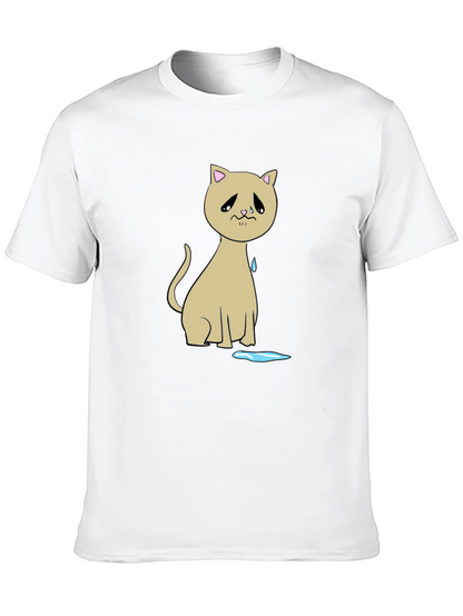 Sad Cat T-Shirt - Unique Graphic Tee