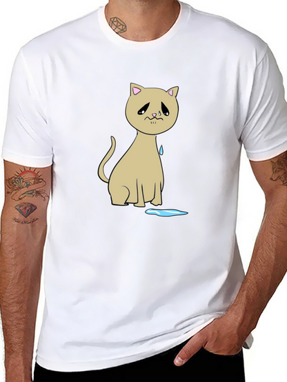 Sad Cat T-Shirt - Unique Graphic Tee