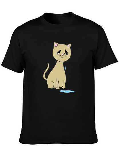 Sad Cat T-Shirt - Unique Graphic Tee