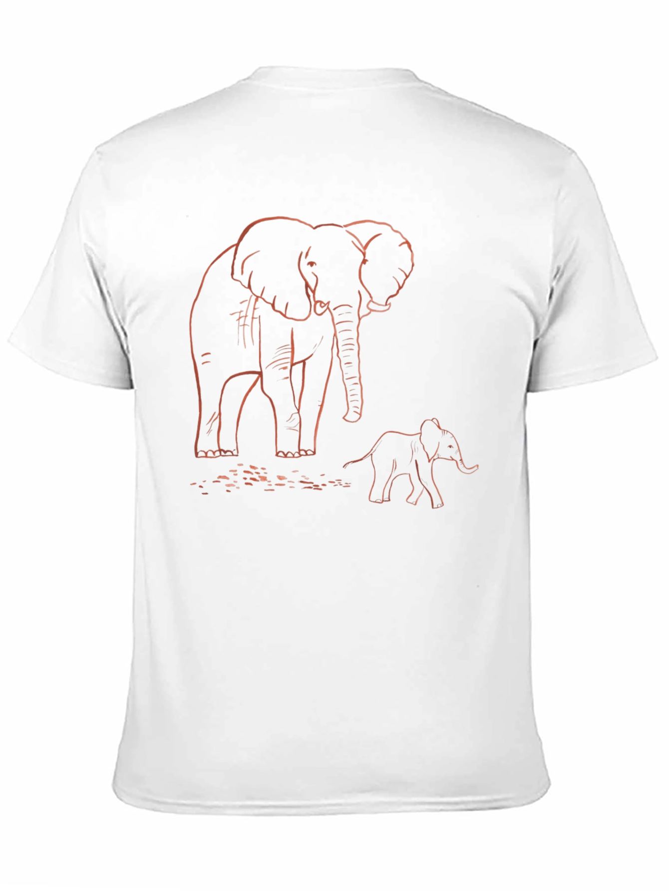 Elephant Family Graphic T-Shirt - Black