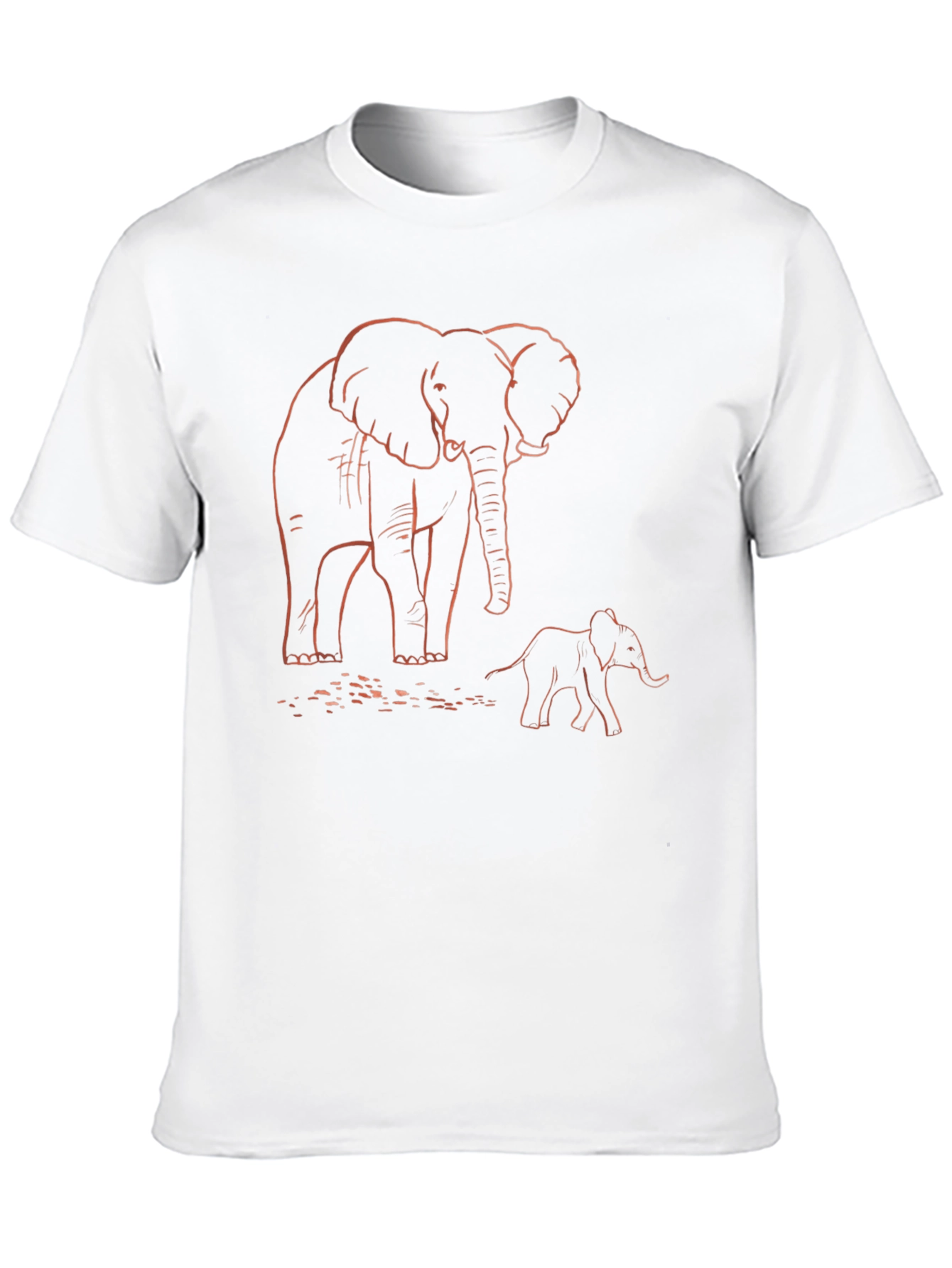 Elephant Family Graphic T-Shirt - Black