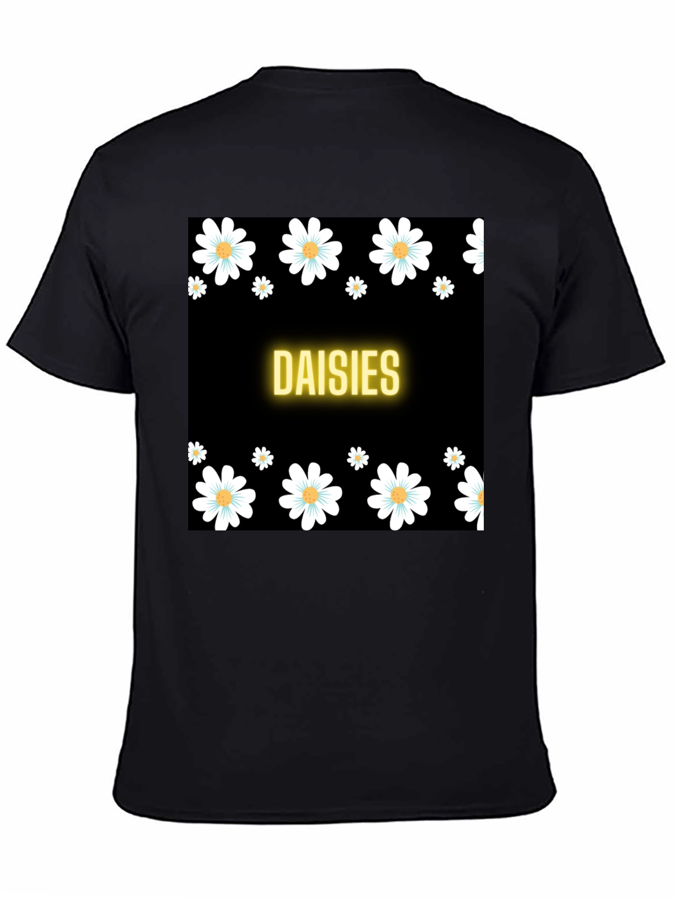 Daisies Black T-Shirt