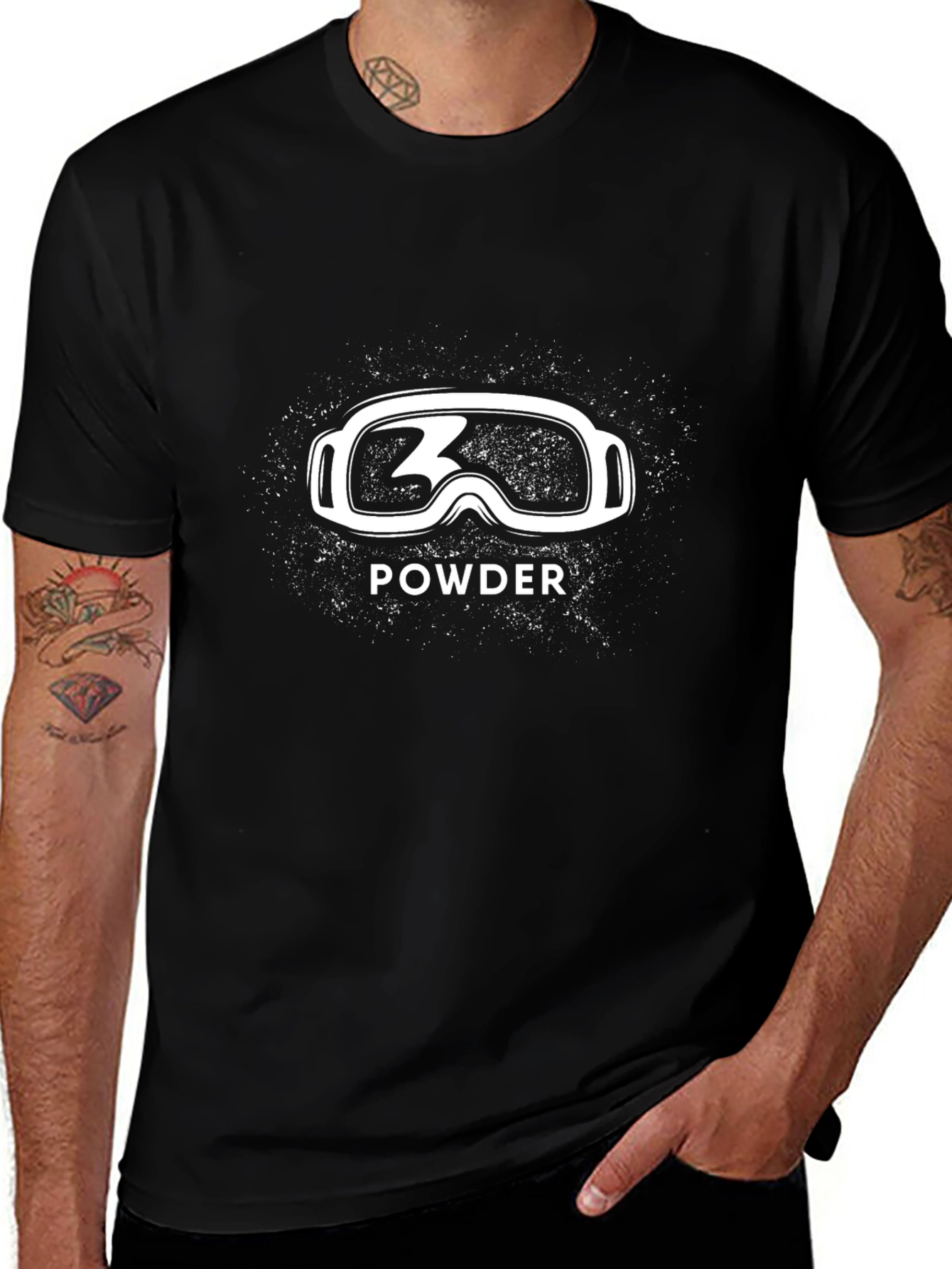 Powder Ski Goggles Graphic T-Shirt
