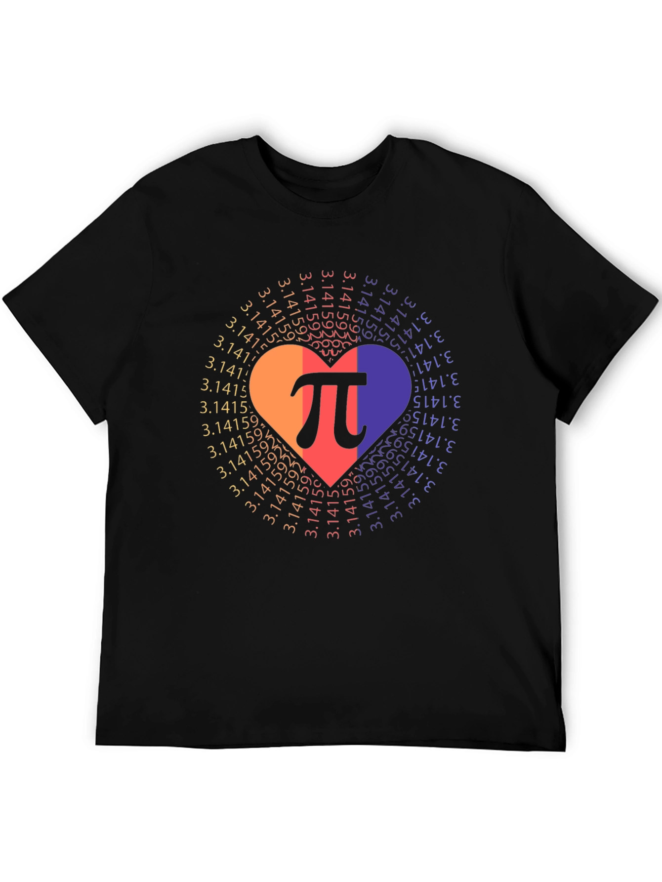 Pi Day Heart T-Shirt - Math Lover Gift