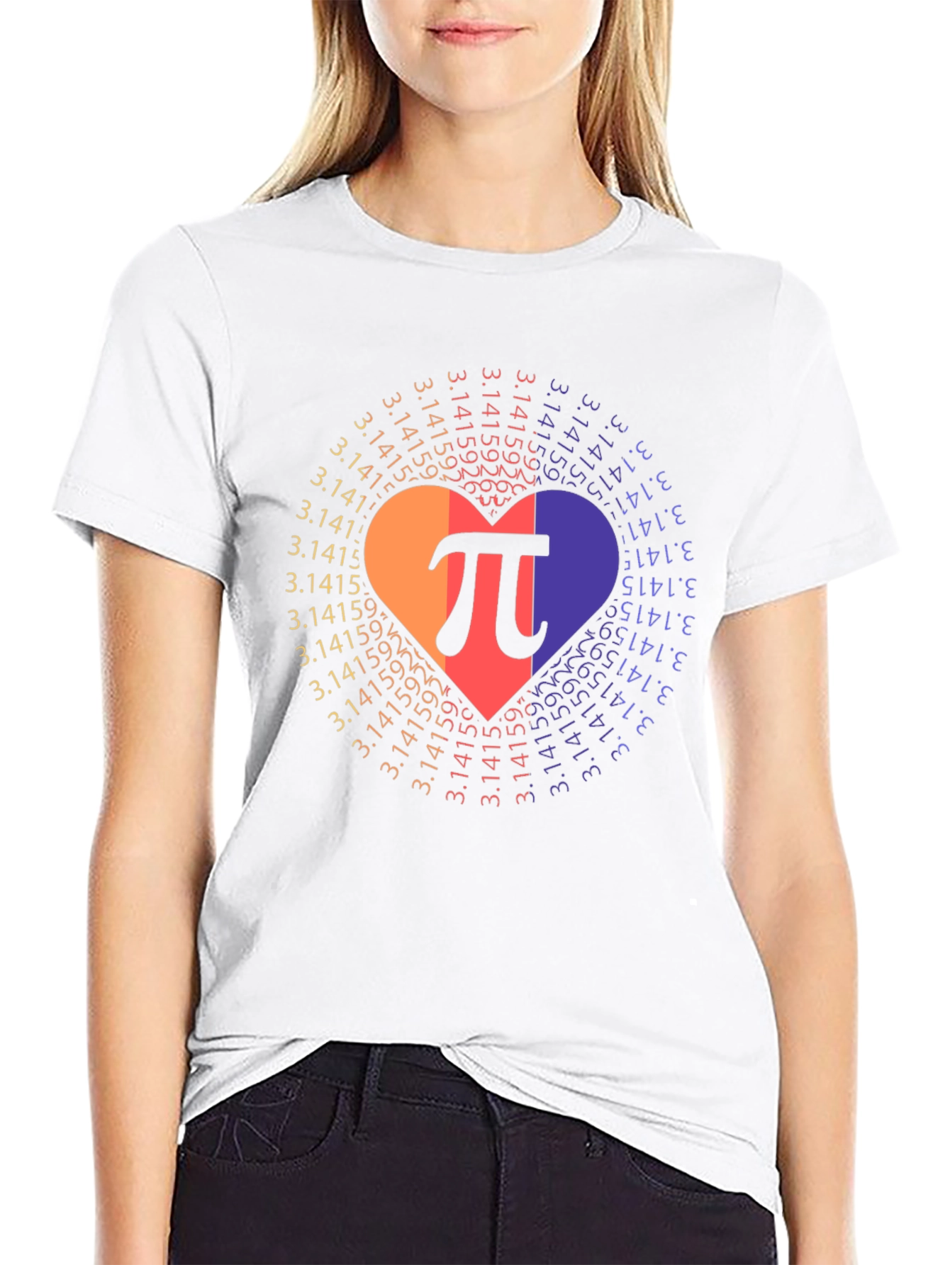 Pi Day Heart T-Shirt - Math Lover Gift