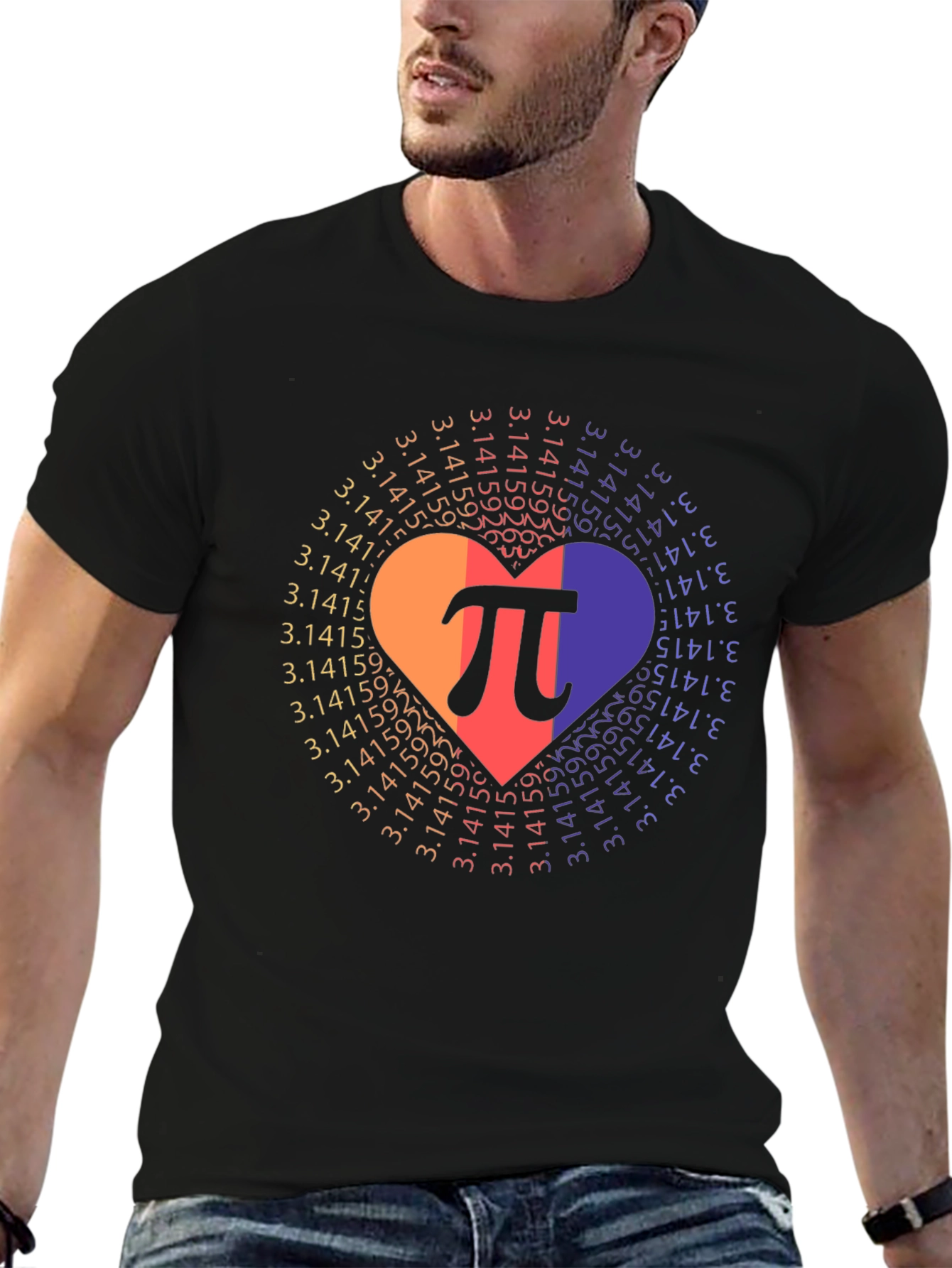 Pi Day Heart T-Shirt - Math Lover Gift