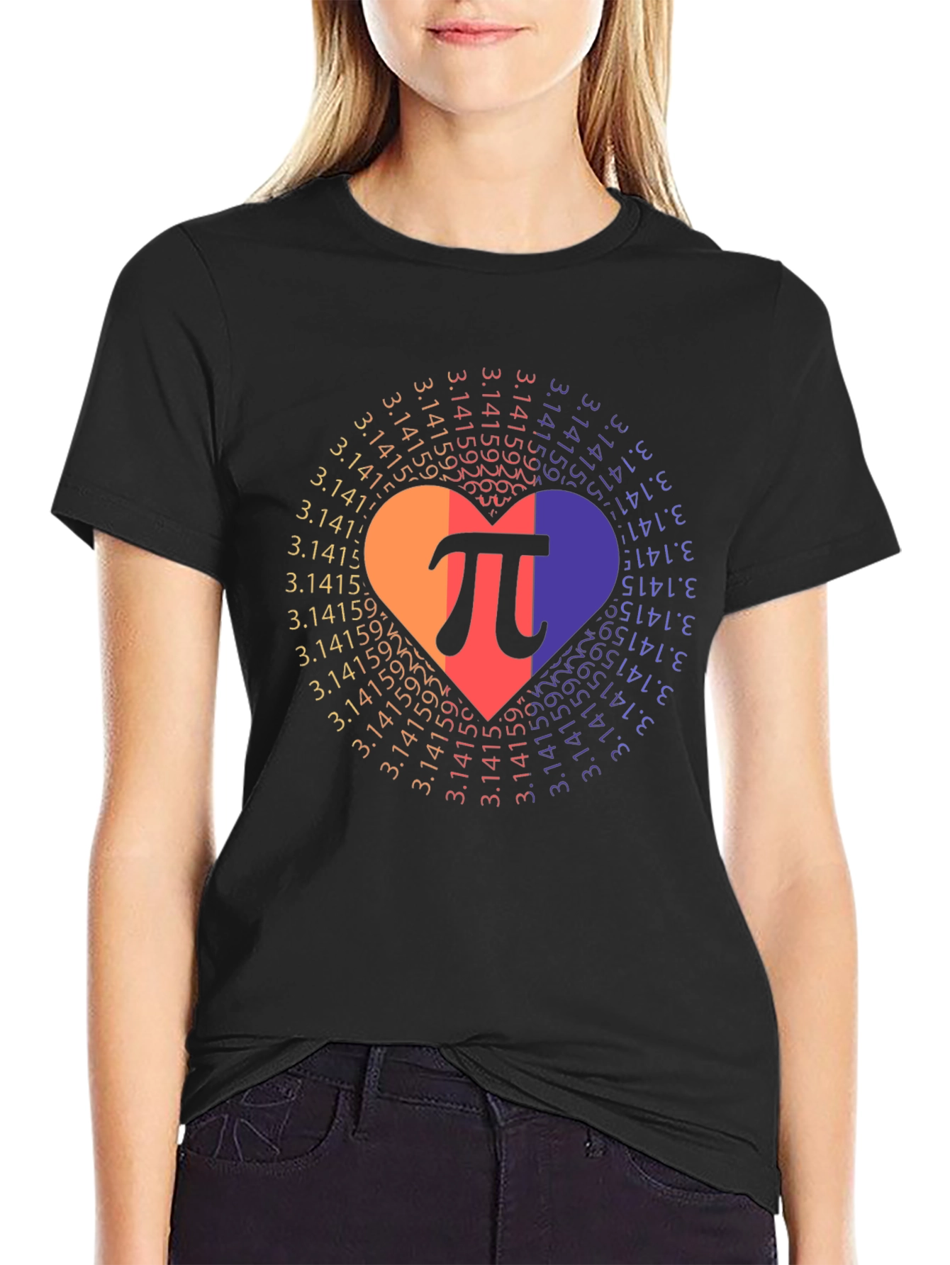 Pi Day Heart T-Shirt - Math Lover Gift
