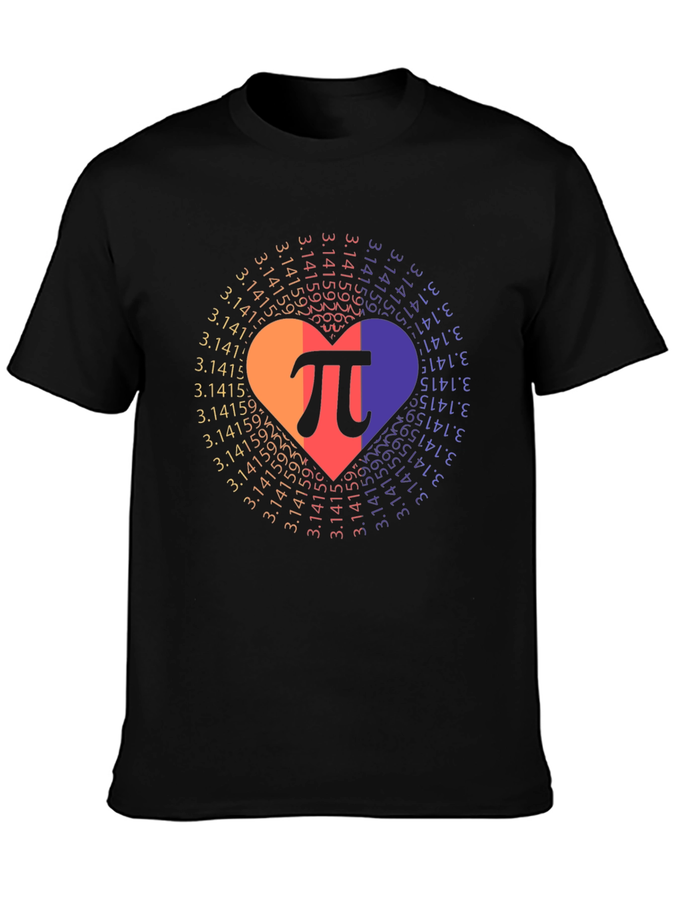 Pi Day Heart T-Shirt - Math Lover Gift