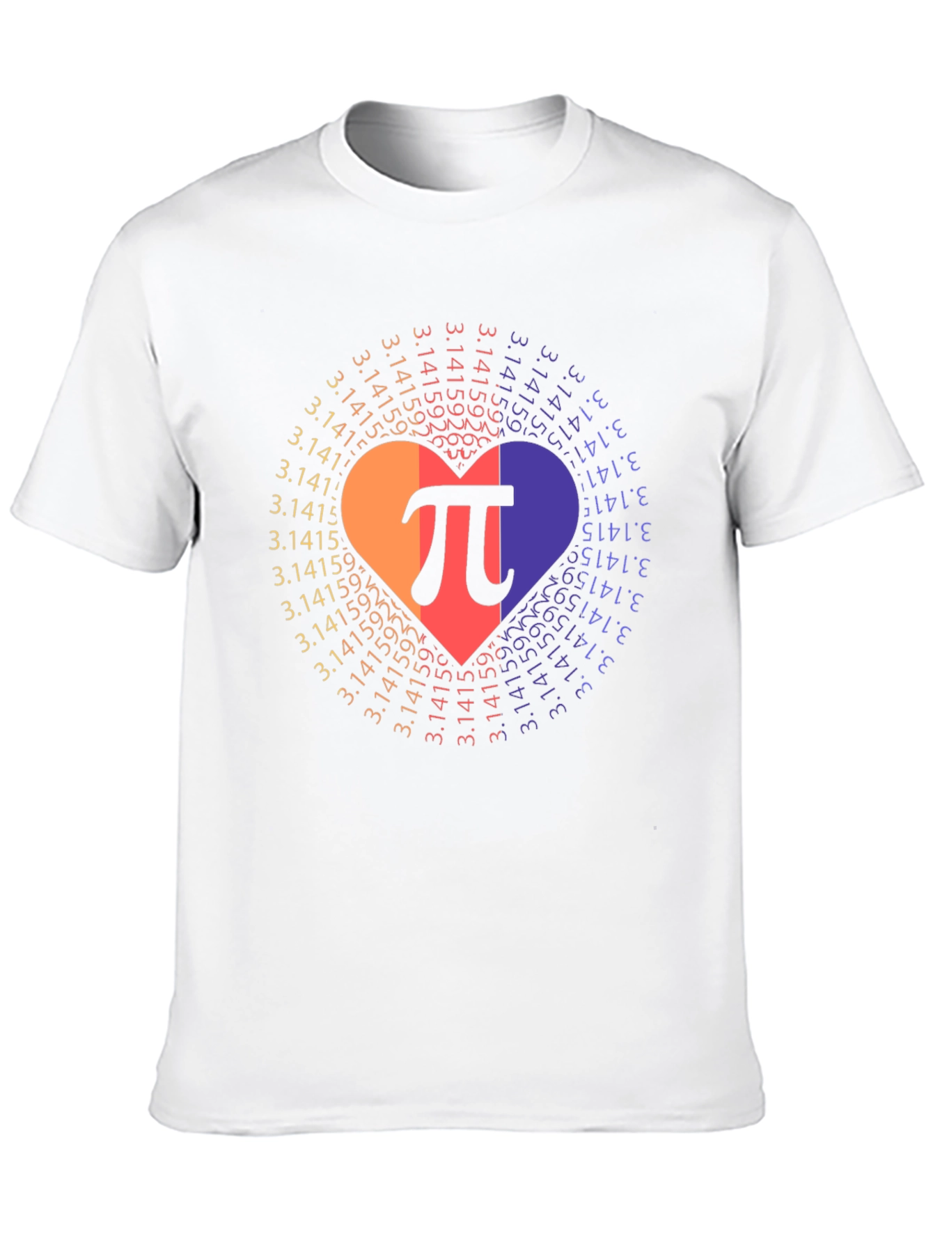 Pi Day Heart T-Shirt - Math Lover Gift