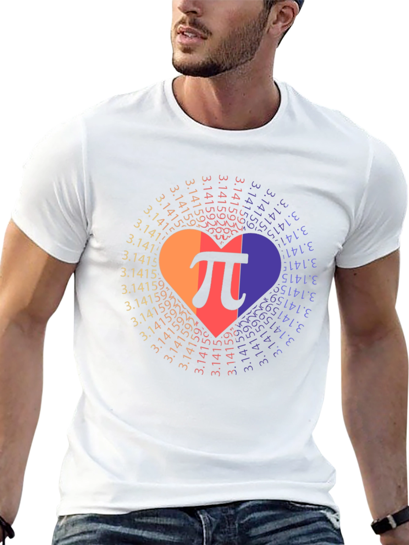 Pi Day Heart T-Shirt - Math Lover Gift