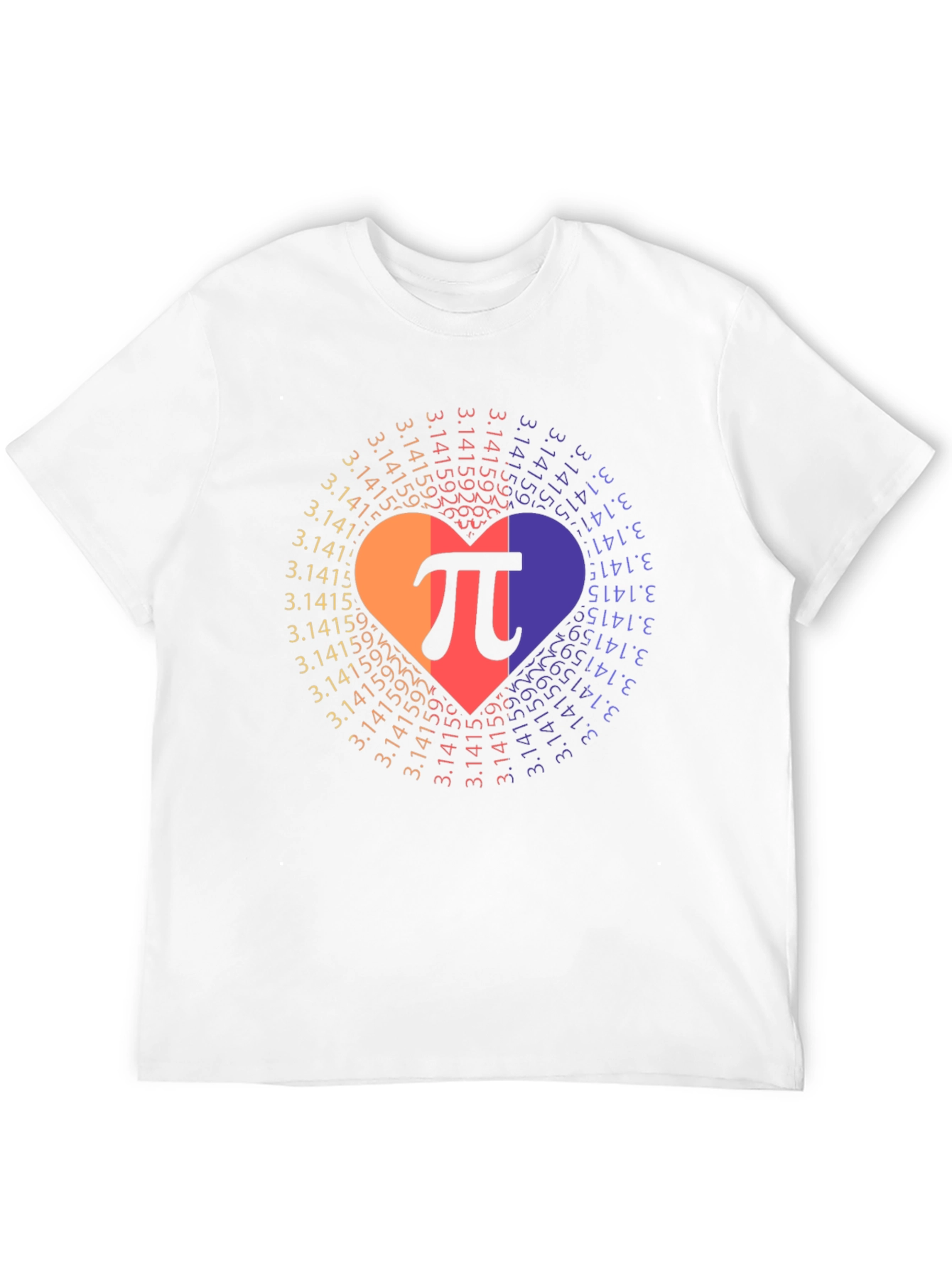 Pi Day Heart T-Shirt - Math Lover Gift