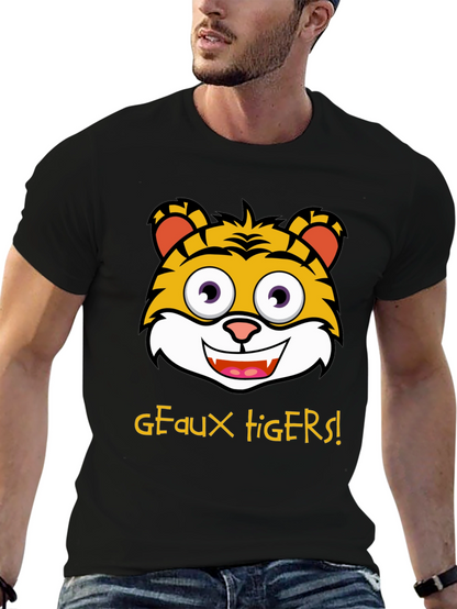 Geaux Tigers T-Shirt - Cartoon Tiger Graphic
