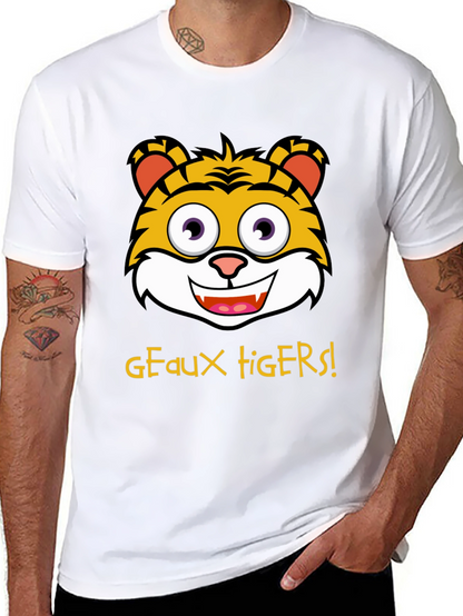 Geaux Tigers T-Shirt - Cartoon Tiger Graphic