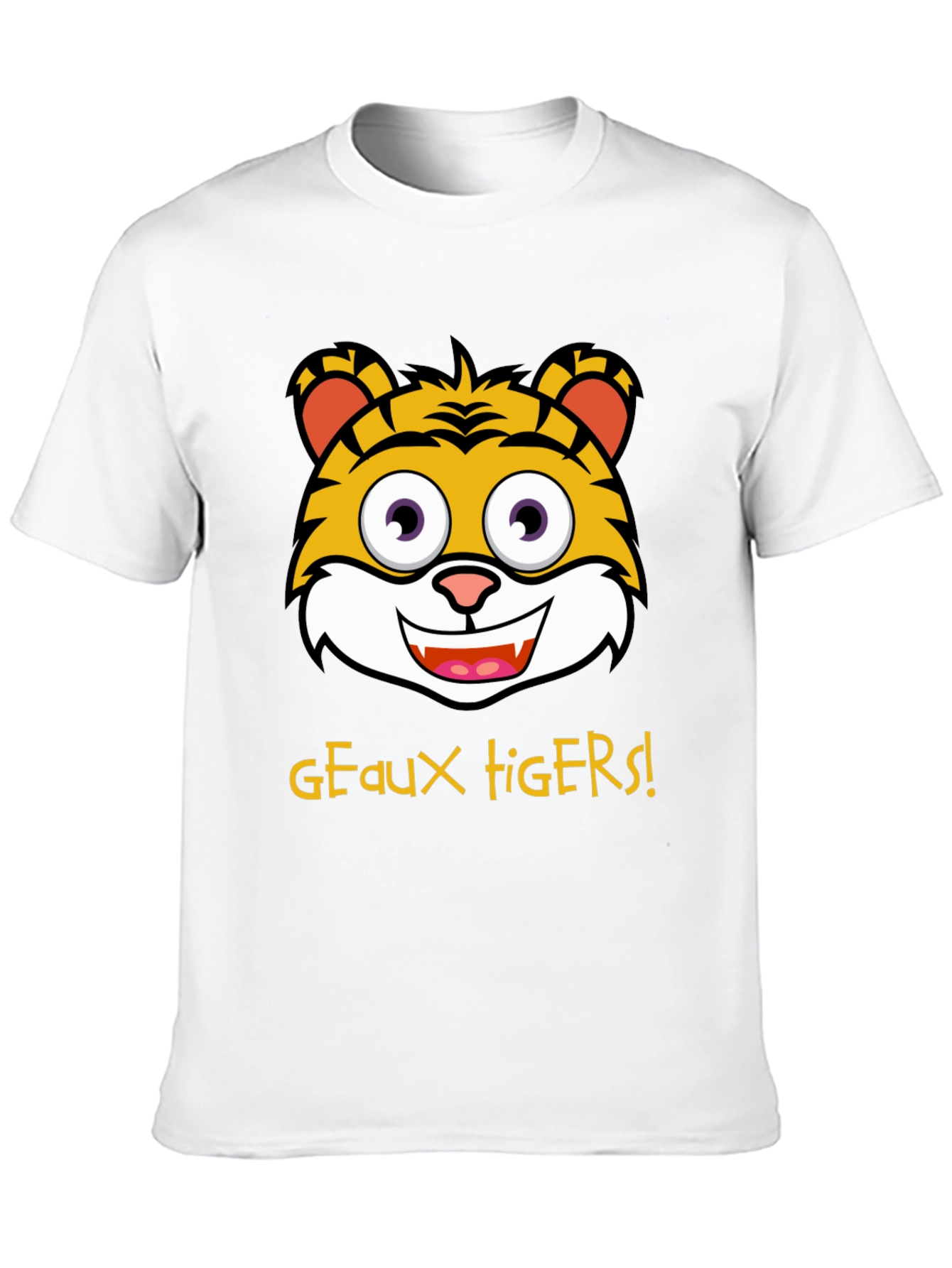 Geaux Tigers T-Shirt - Cartoon Tiger Graphic